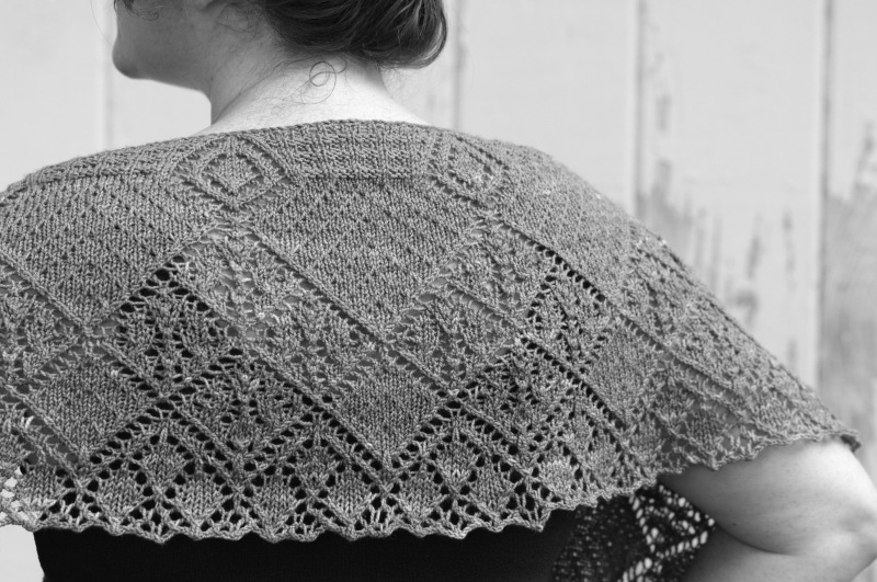 Black and White version of Golden Lion Throne Shawl