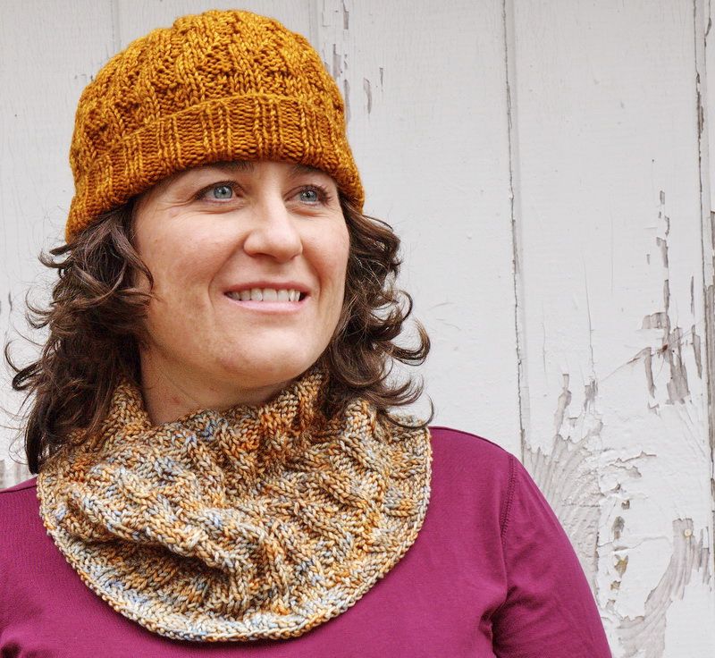 A matching Hat/Cowl set in DK weight yarn