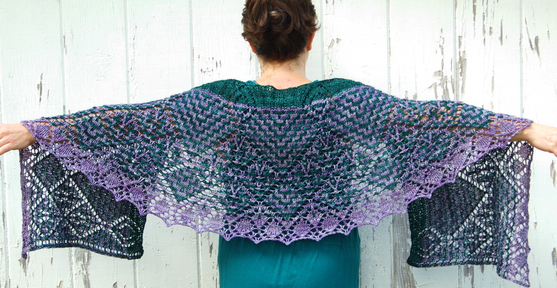 Worsted weight = giant shawl